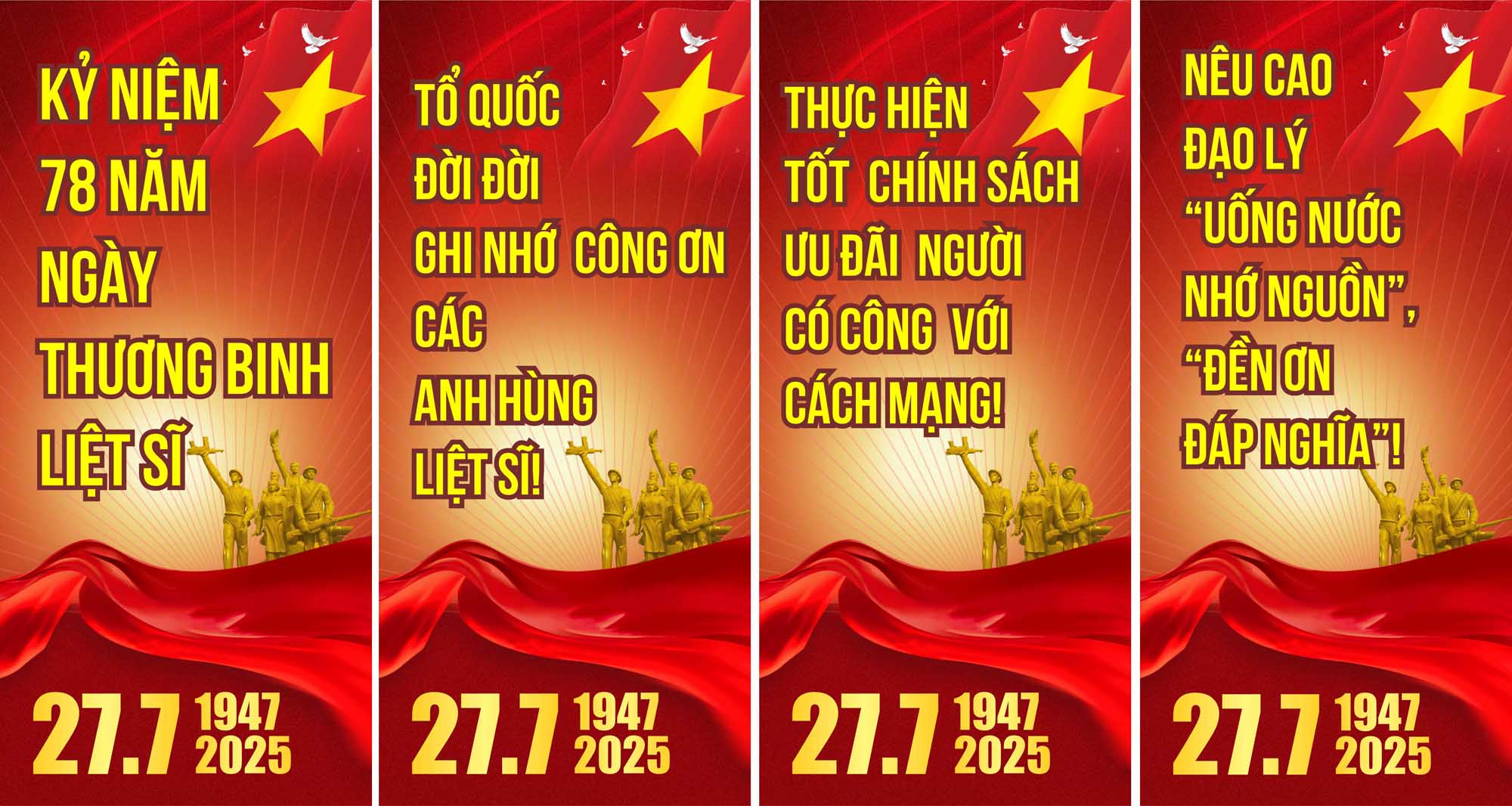 Pano kỷ niệm ngày thương binh liệt sĩ