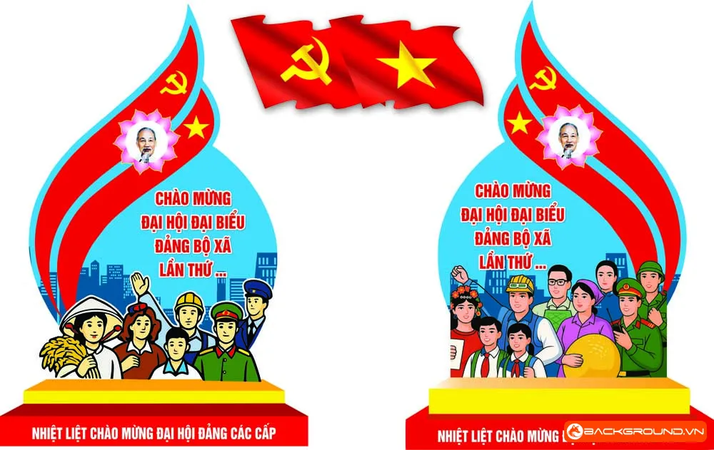 Biểu trưng đại hội Đảng bộ các cấp