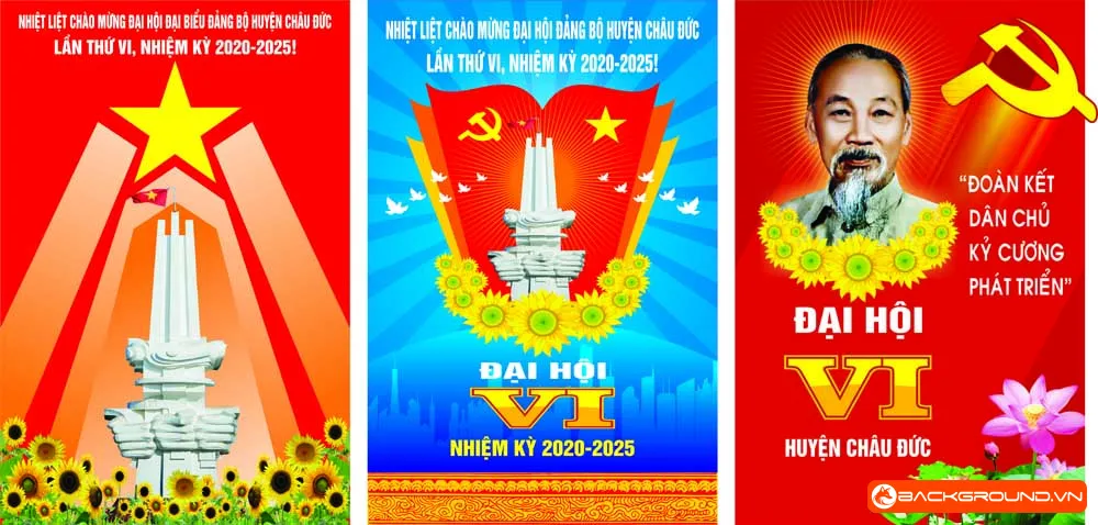 Pano  chào mừng đại hội Đảng bộ