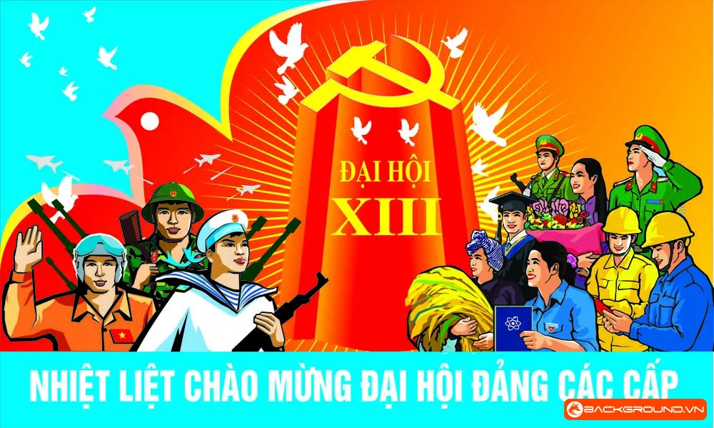 Pano chào mừng đại hội Đảng các cấp