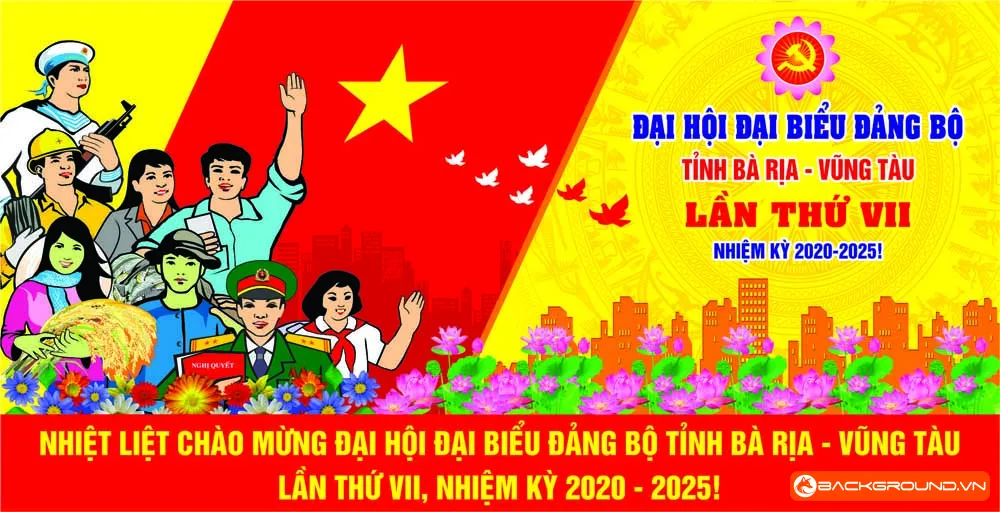 Pano đại hội Đảng Bộ Bà Rịa Vũng Tàu