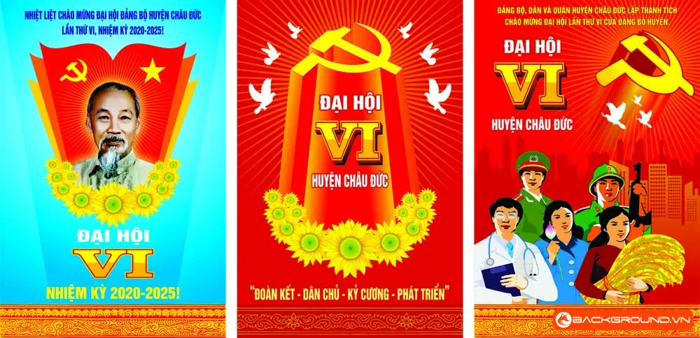 Pano tuyên truyền đại hội Đảng Bộ VI