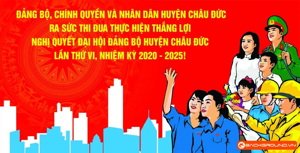 Pano tuyên truyền đại hội Đảng Bộ