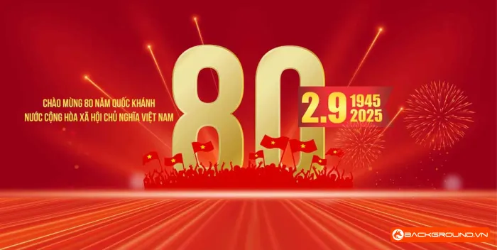 Backdrop chào mừng Quốc khánh 2-9-2025