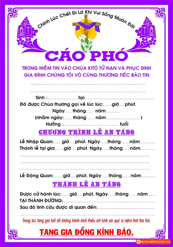 Cáo phó Công giáo 02