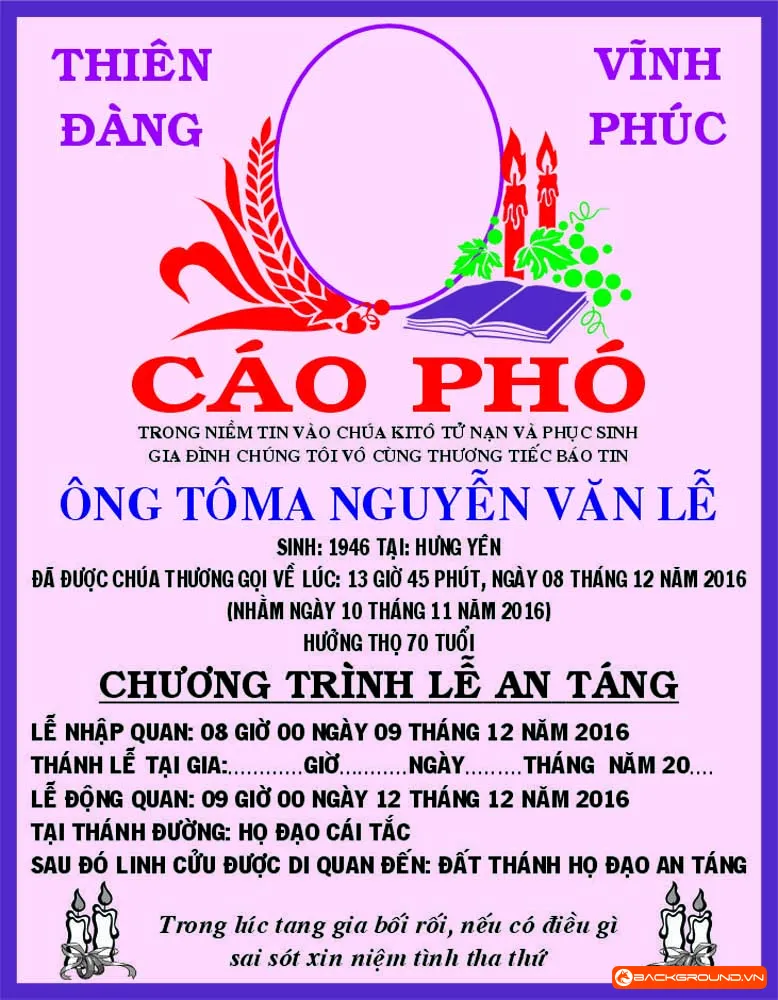 Cáo phó Công giáo 03