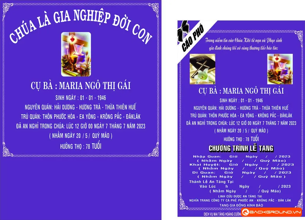 Cáo phó Công giáo 05