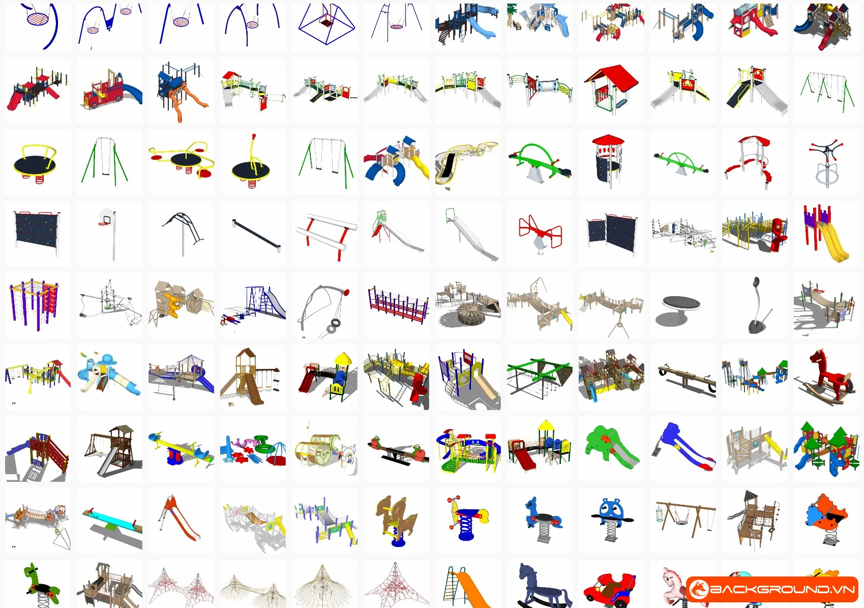 111+ Thiết bị vui chơi trẻ em SketchUp