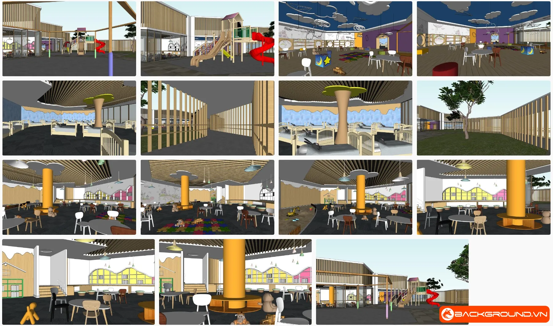 Trường mẫu giáo SketchUp