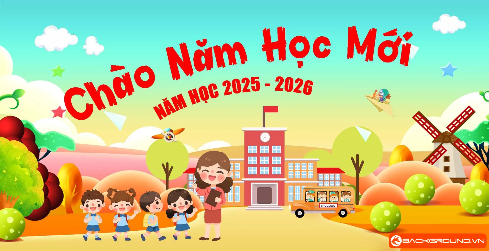 Background khai giảng trường mầm non 2025 (12)