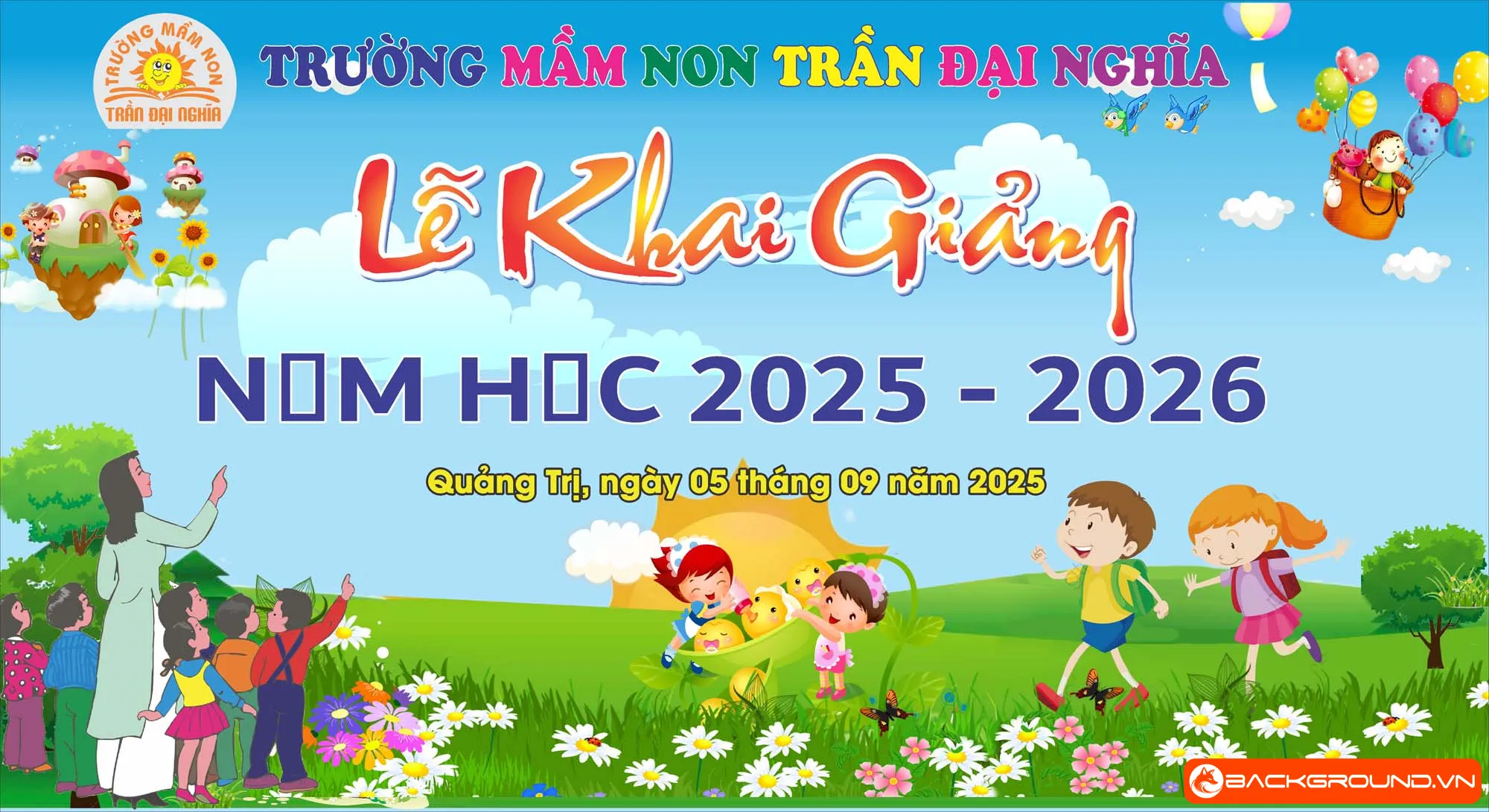 Background khai giảng trường mầm non 2025 (25)