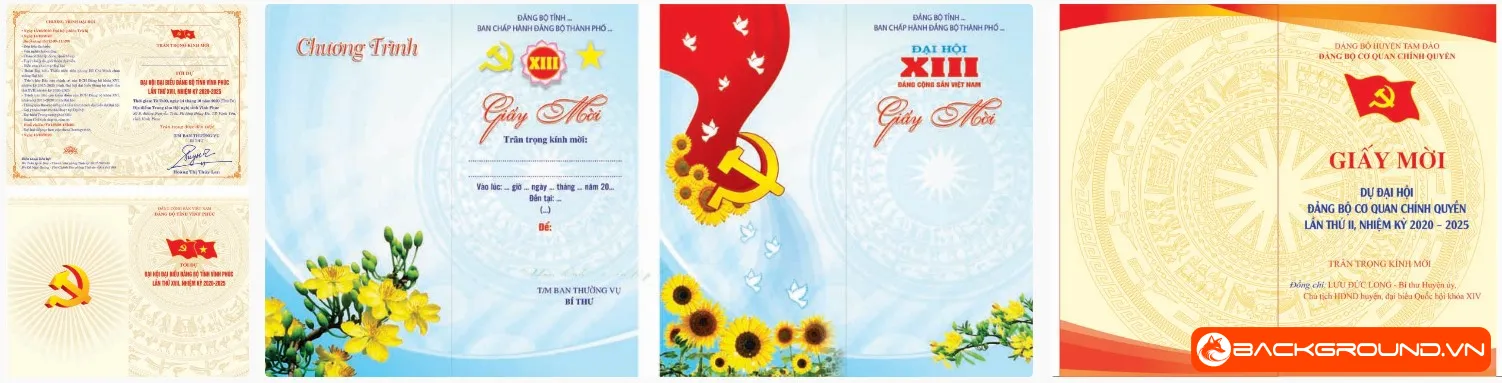 3+ Mẫu giấy mời đại hội đảng