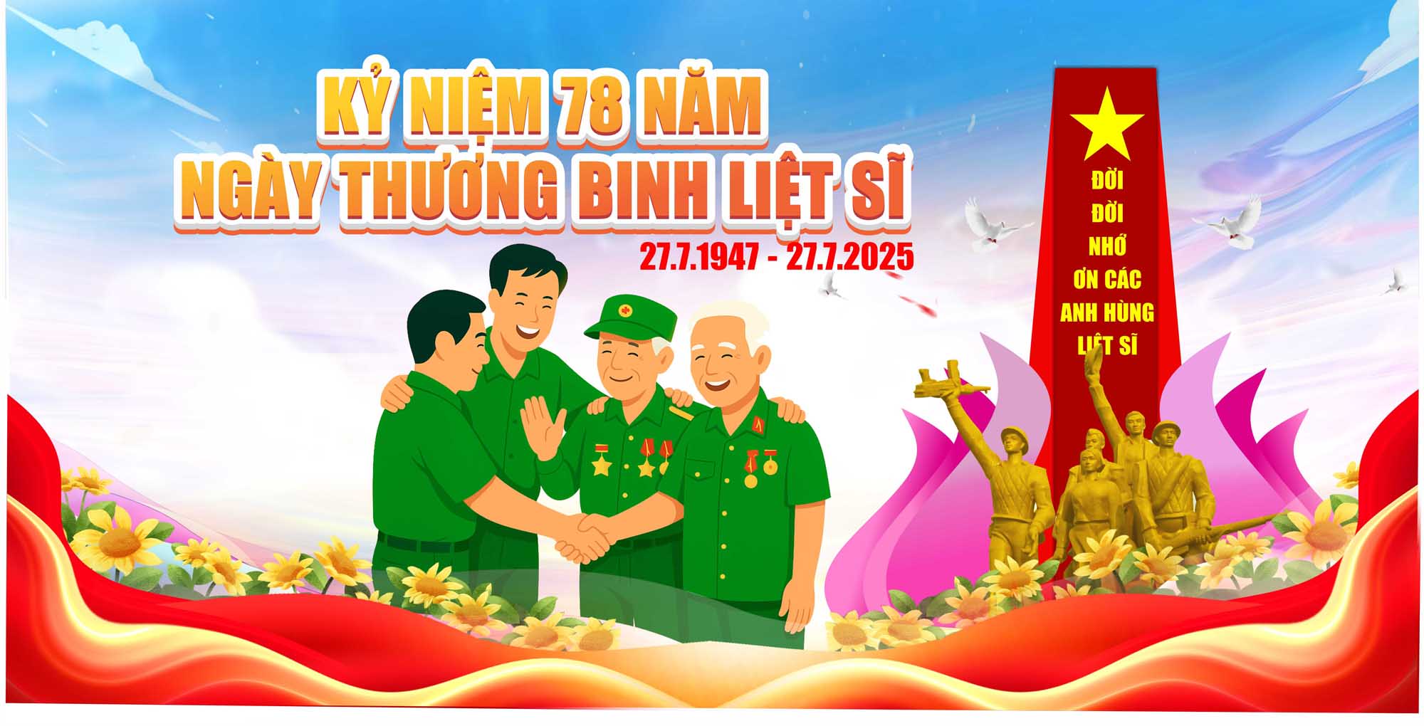 Kỷ niệm 78 năm ngày thương binh liệt sĩ 27-7-2025