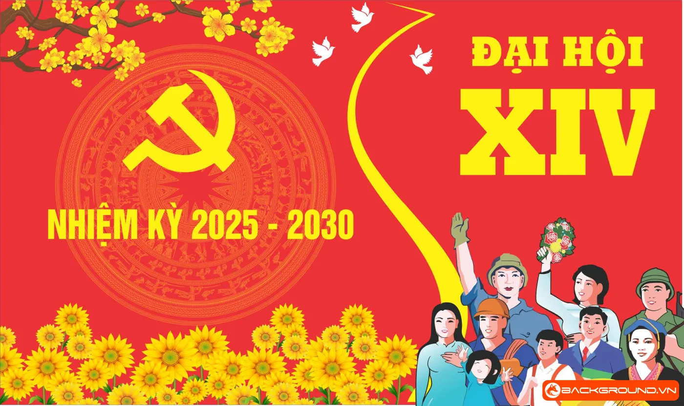 Pano chào mừng đại hội Đảng XIV 2