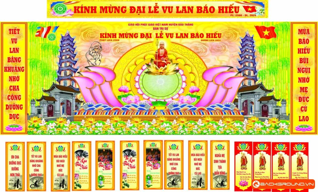 Phông nền - backdrop Lễ Vu Lan 2025 (1)