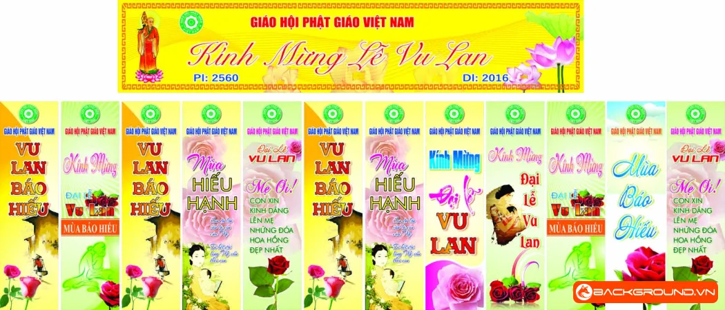 Phướn treo đại lễ Vu Lan 2025 (2)