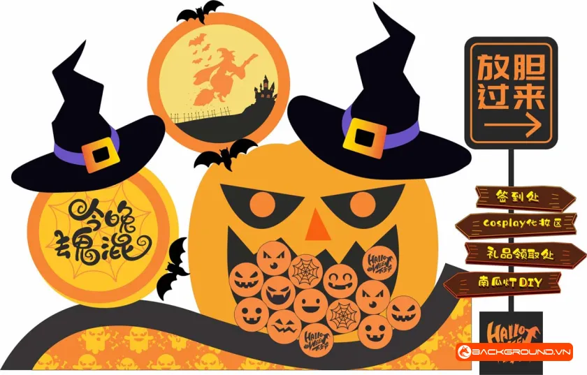 Backdrop Checkin Halloween (15)