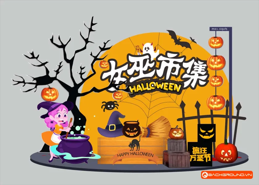 Backdrop Checkin Halloween (16)