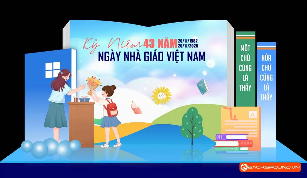 Backdrop checkin ngày Nhà Giáo Việt Nam 20-11 (1)