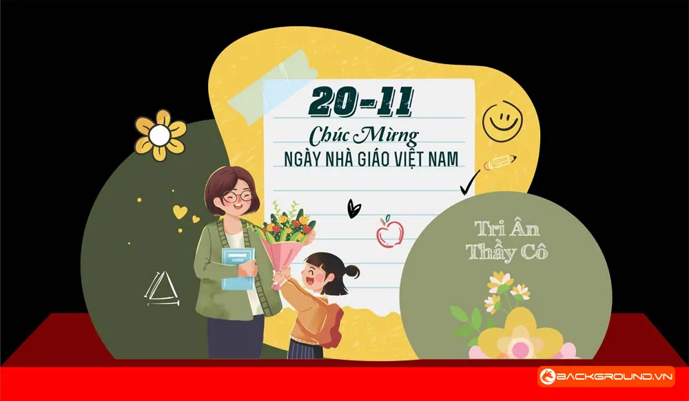 Backdrop checkin ngày Nhà Giáo Việt Nam 20-11 (2)