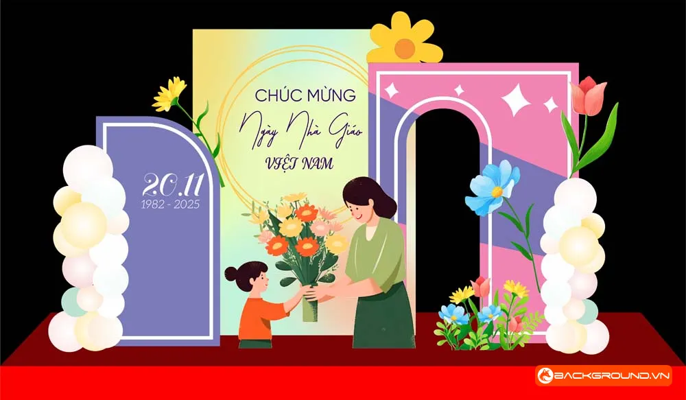 Backdrop checkin ngày Nhà Giáo Việt Nam 20-11 (3)