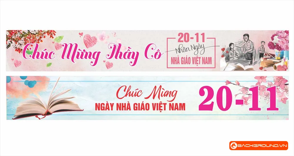 Băng rôn Chúc mừng ngày nhà giáo Việt Nam 20-11
