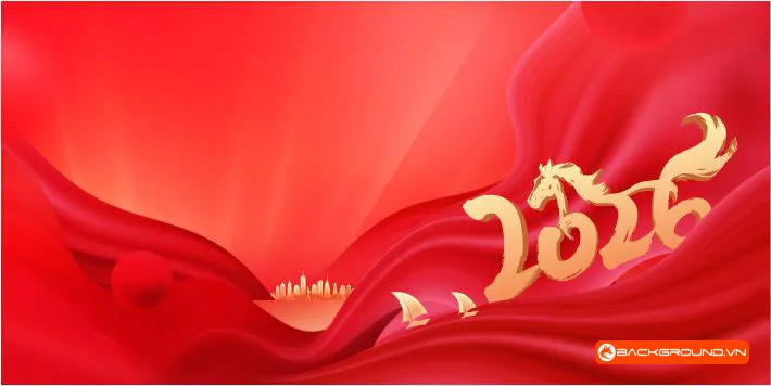 Phông nền sân khấu Tết 2026 - File Corel (2)