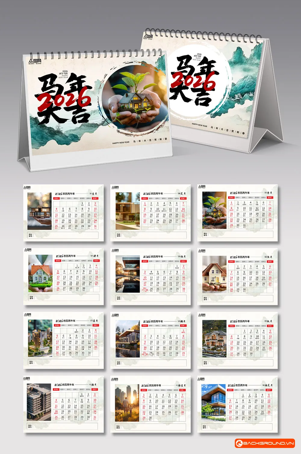 Mẫu lịch để bàn 2026 (12)