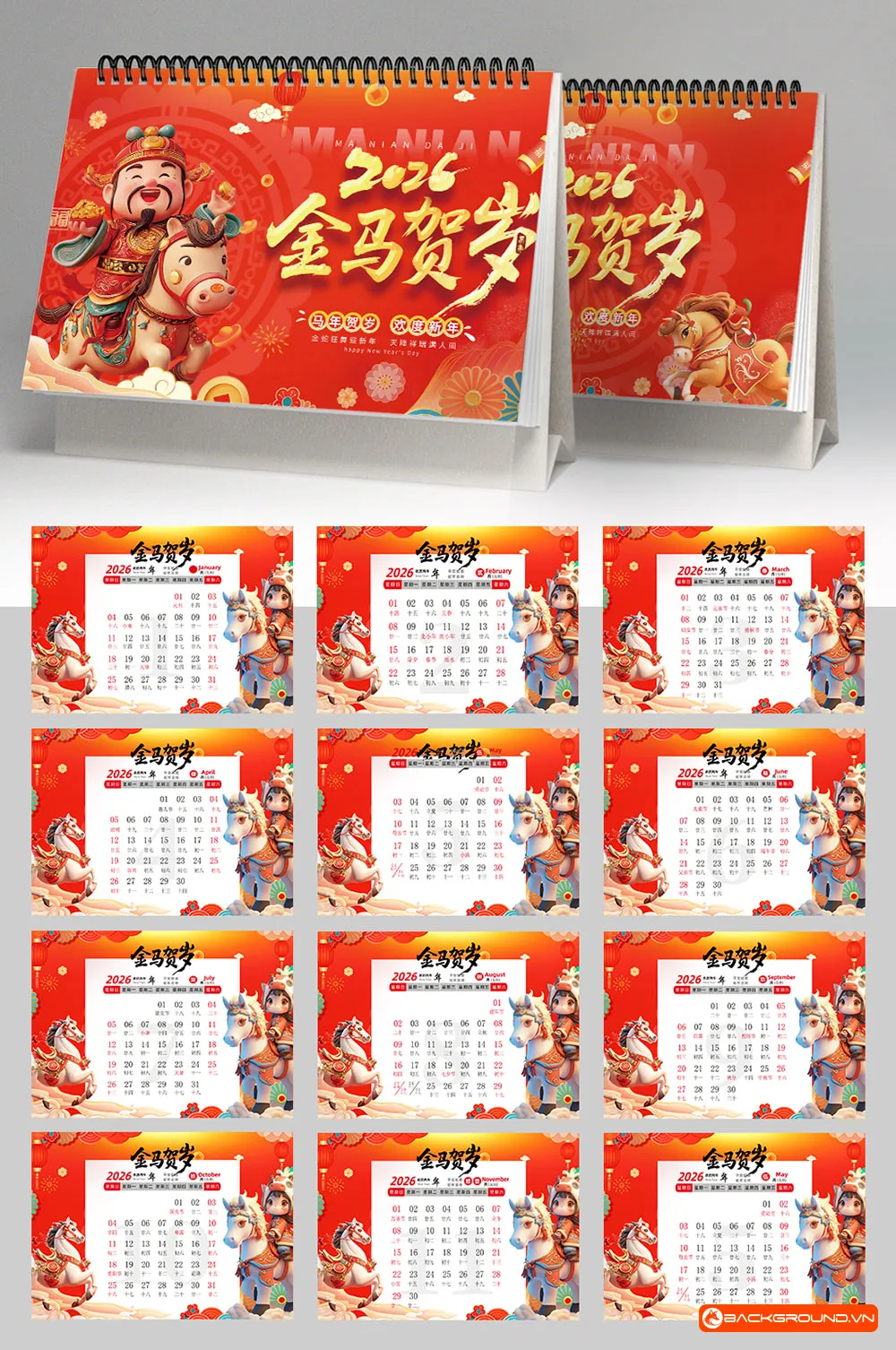 Mẫu lịch để bàn 2026 (26)