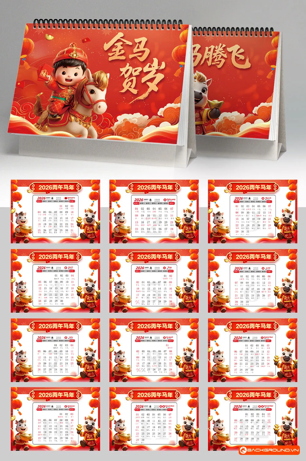 Mẫu lịch để bàn 2026 (9)