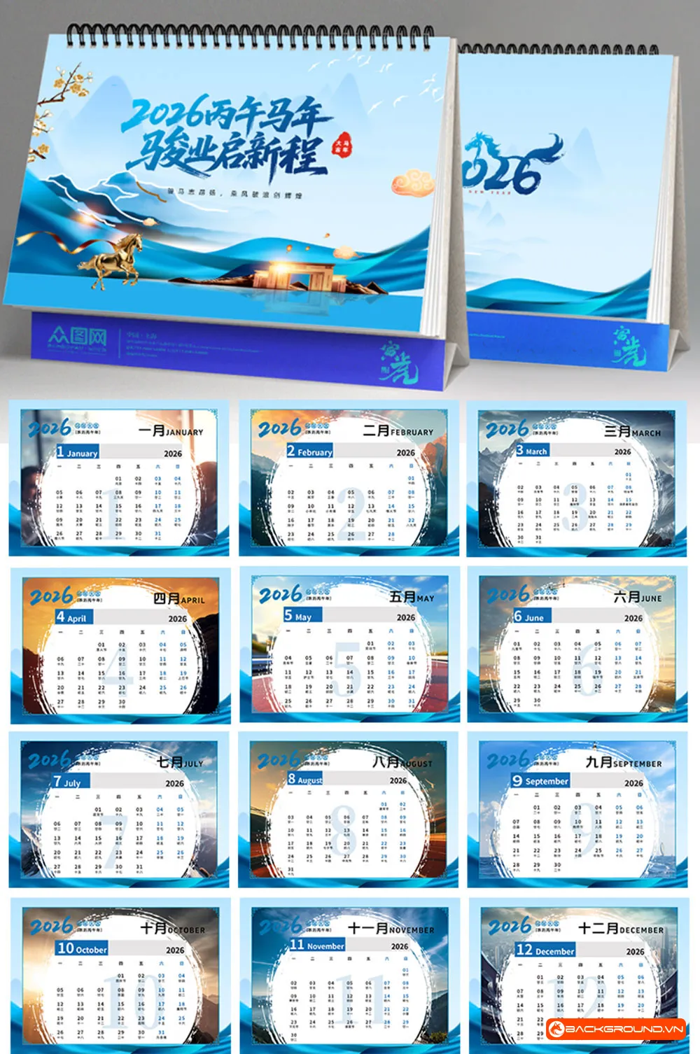 Mẫu lịch để bàn 2026 (29)