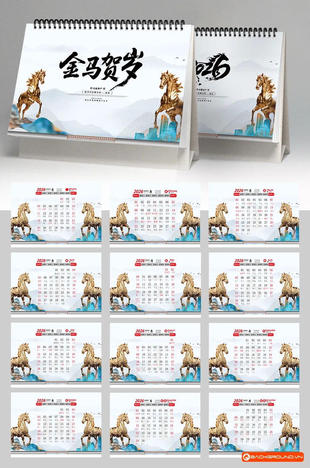 Mẫu lịch để bàn 2026 (33)