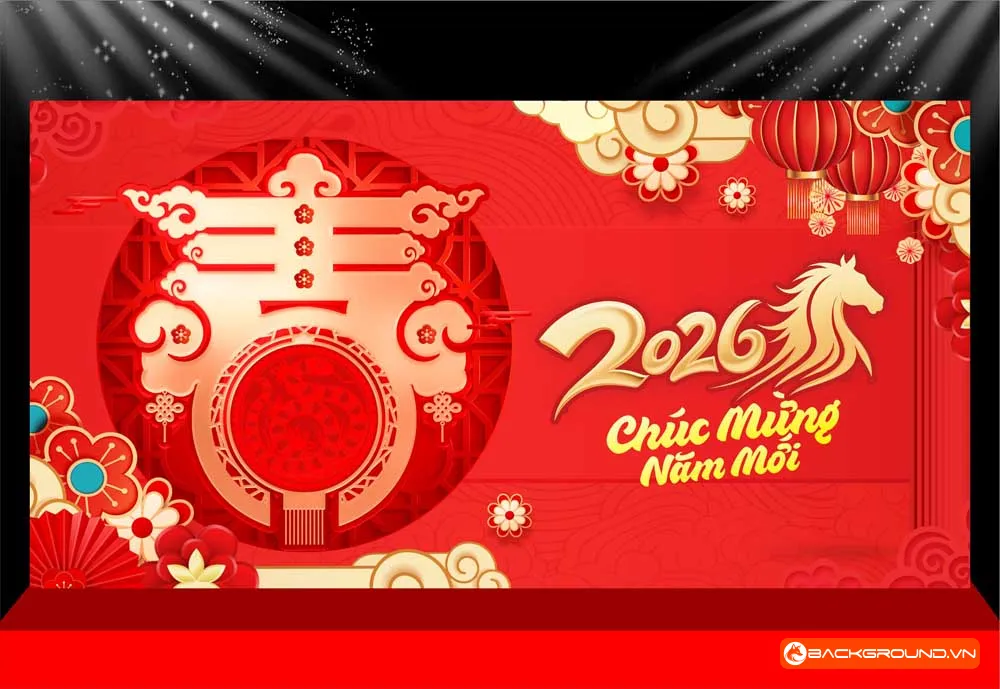 Background -  Phông nền sân khấu Tết 2026 (210)