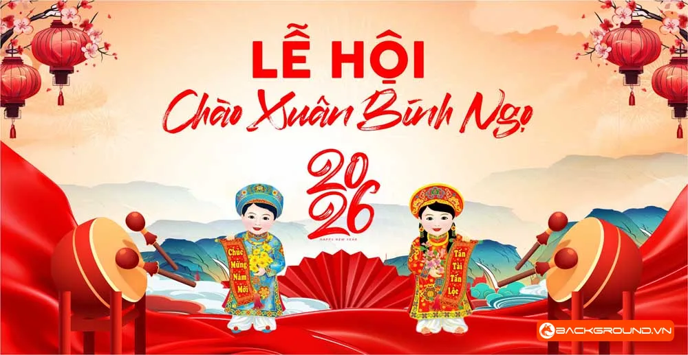 Background -  Phông nền sân khấu Tết 2026 (221)