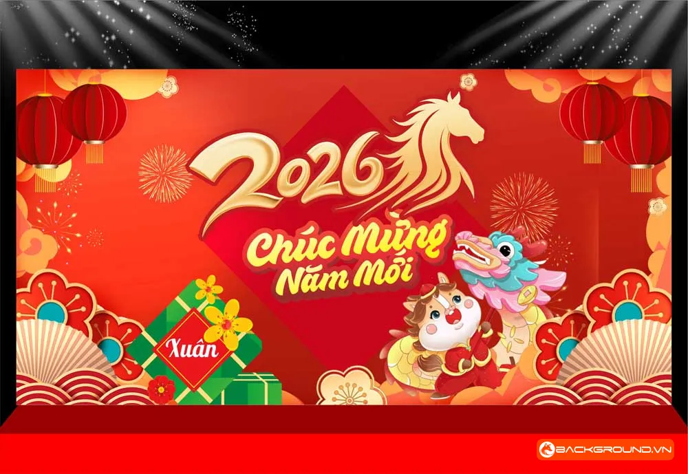 Background -  Phông nền sân khấu Tết 2026 (230)