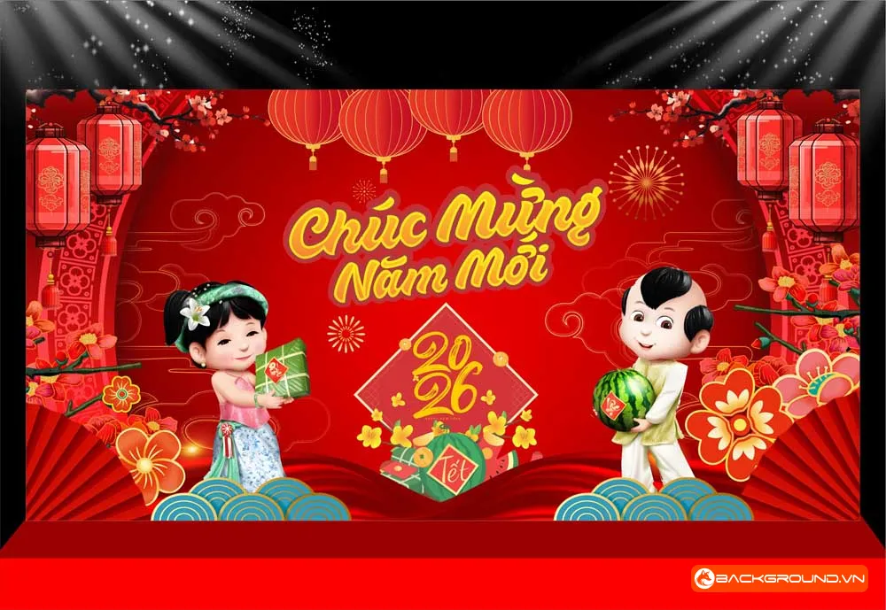 Background -  Phông nền sân khấu Tết 2026 (240)