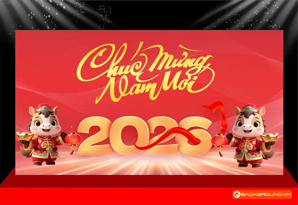 Background -  Phông nền sân khấu Tết 2026 (260)