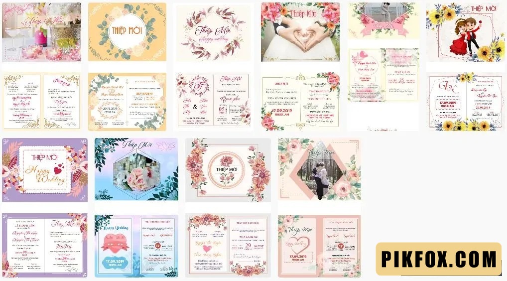10+ Mẫu thiệp cưới đơn giản
