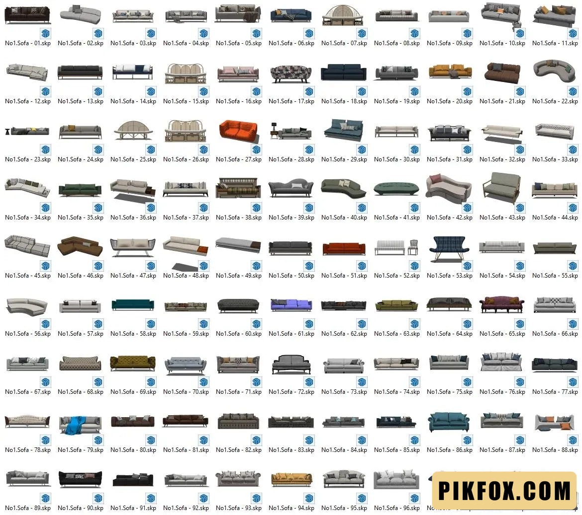 100+ Ghế Sofa SketchUp