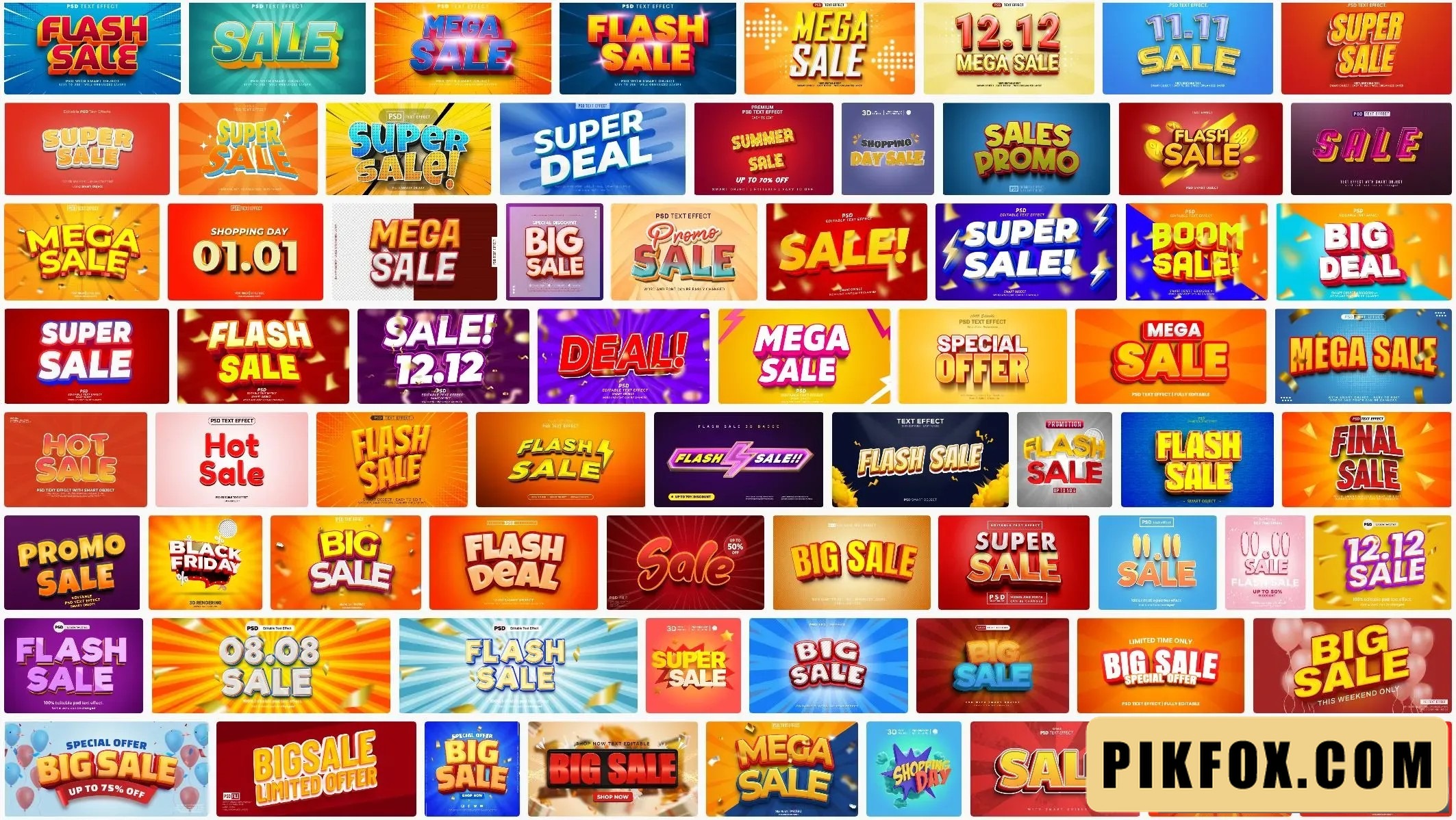 100+ Hiệu ứng chữ Sale Off