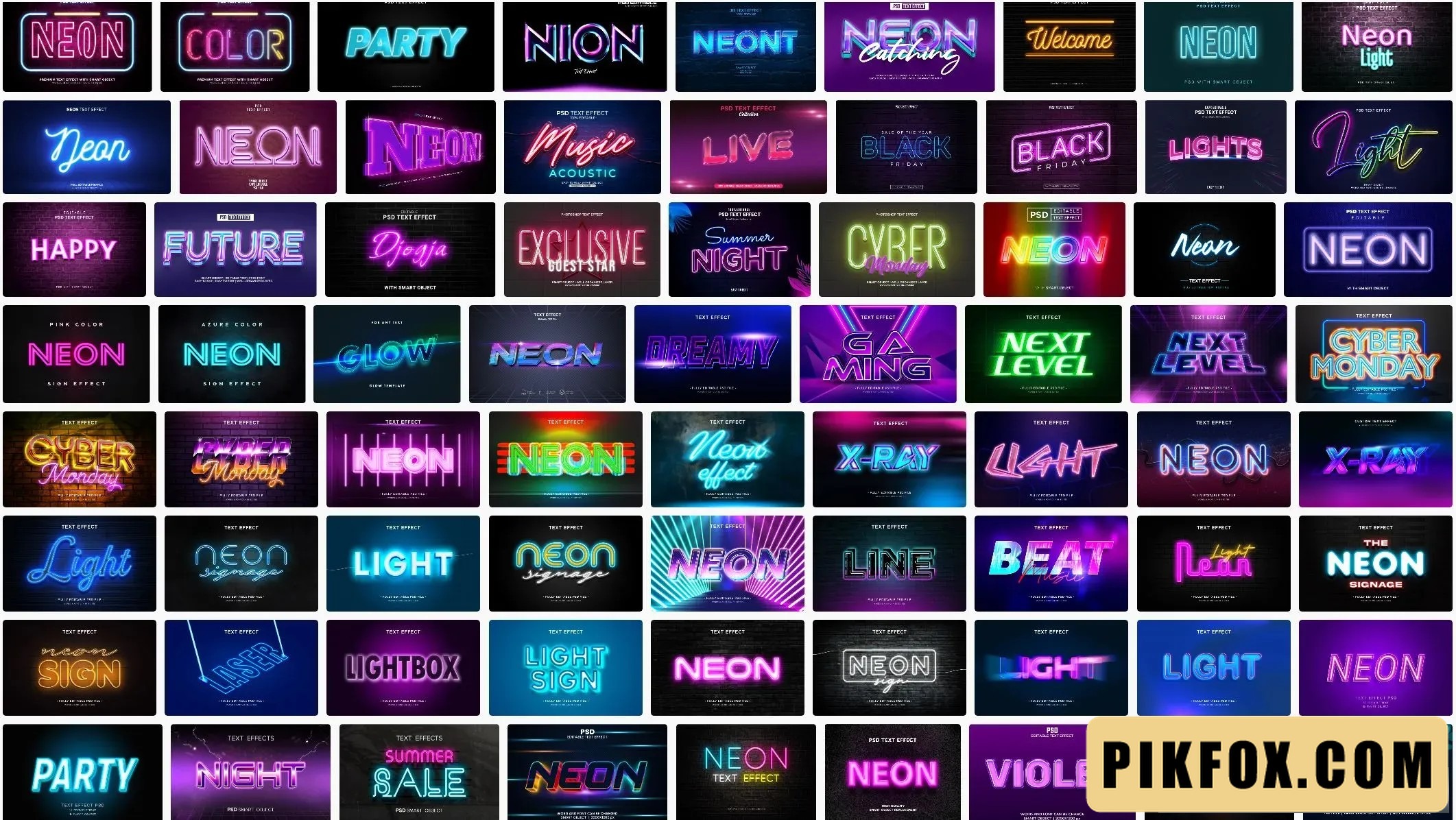 100+ Text effect neon
