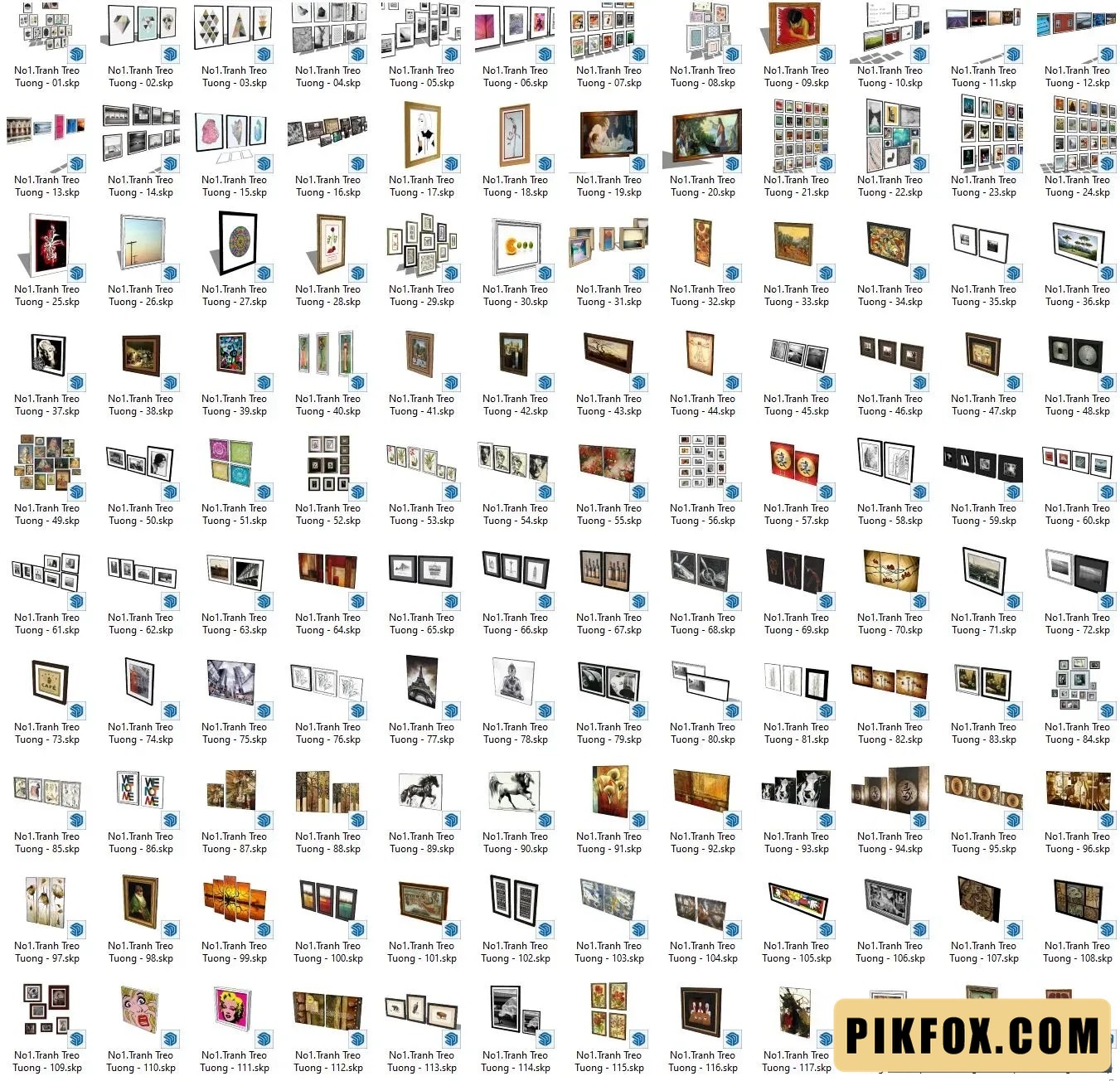 120+ Tranh treo tường sketchup