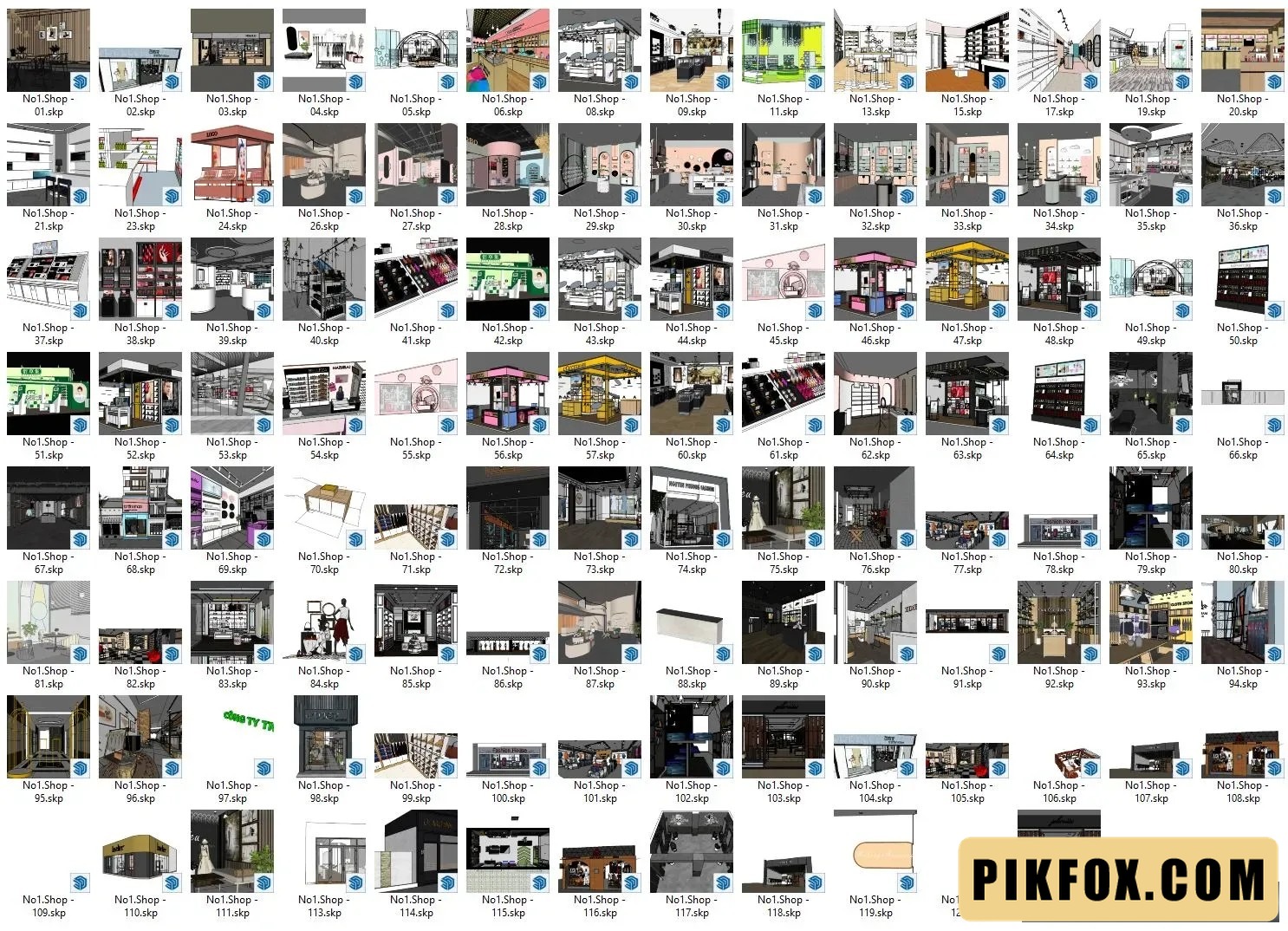 130+ Shop sketchup model