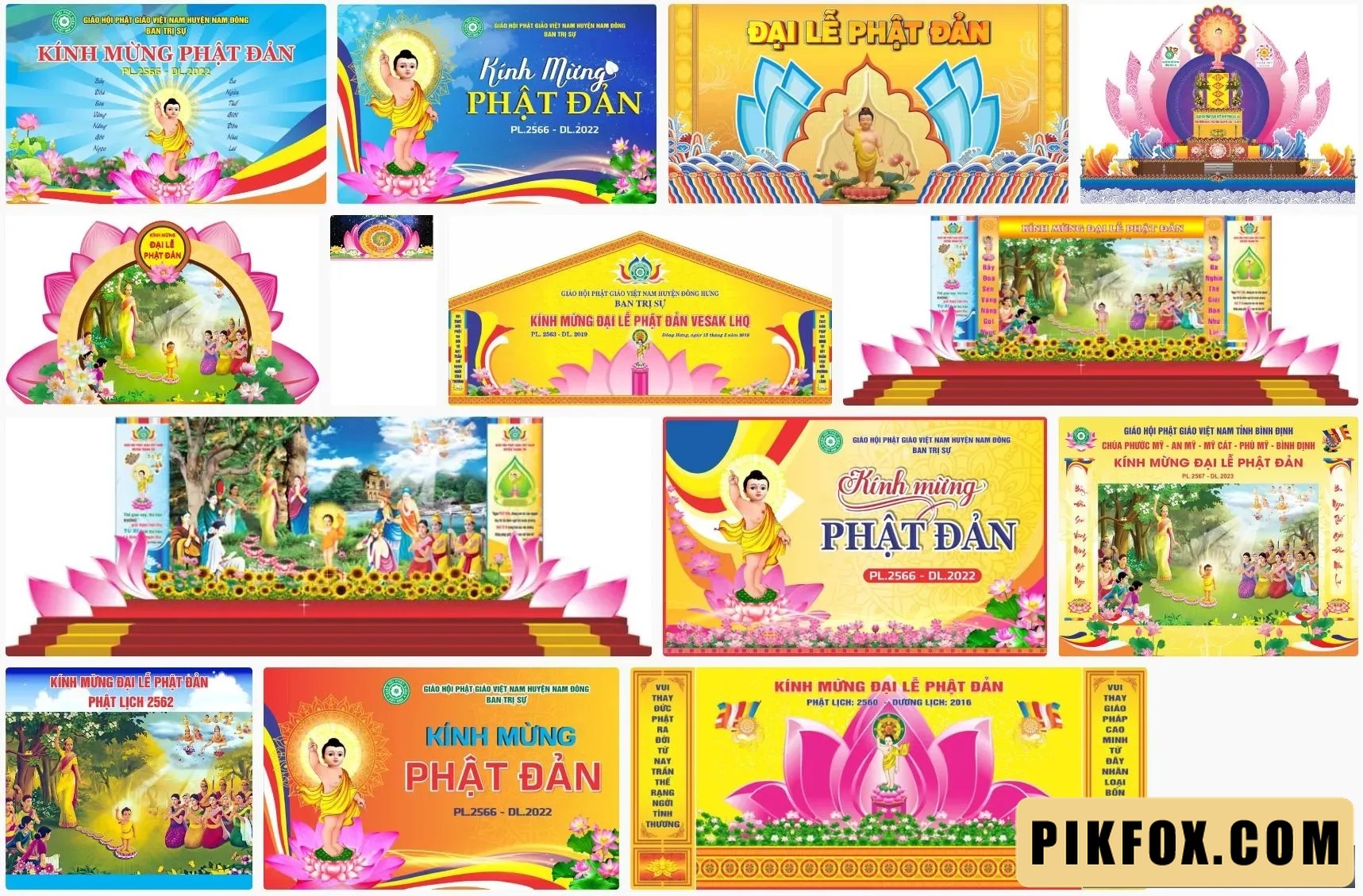 14+ Phông nền sân khấu đại lễ phật đản