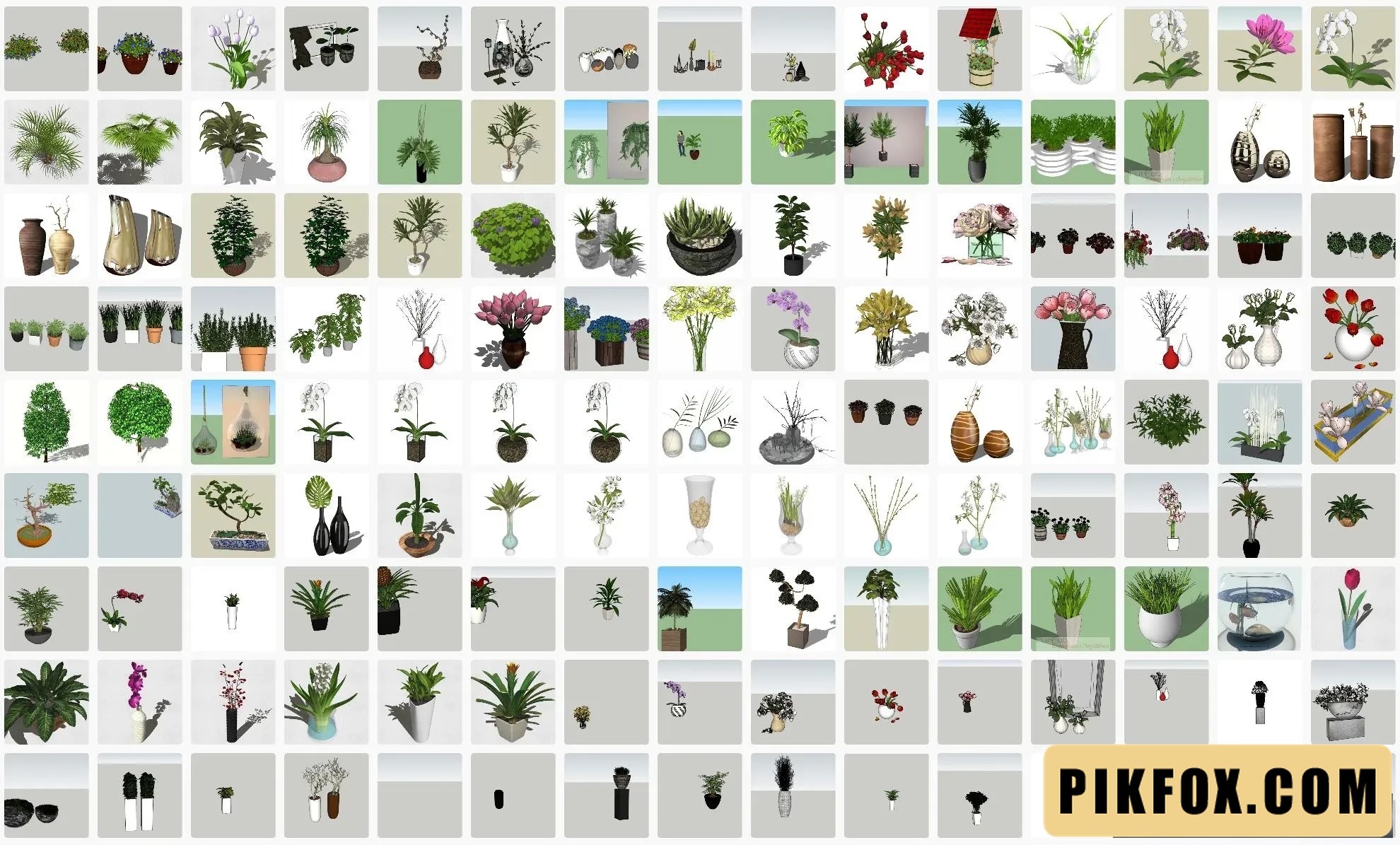 150+ Cây cảnh sketchup