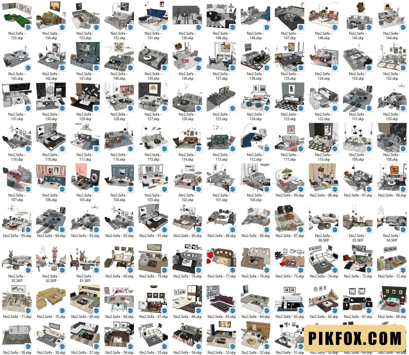 155+ Ghế sofa SketchUp