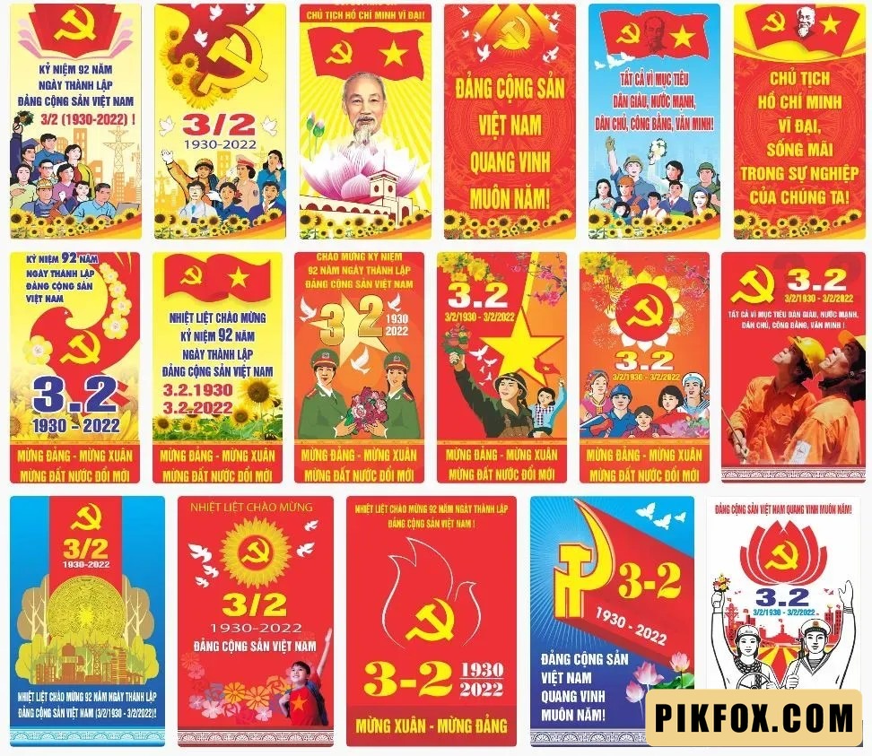 17+ Pano kỷ niệm ngày thành lập ĐCS Việt Nam 3-2-1930