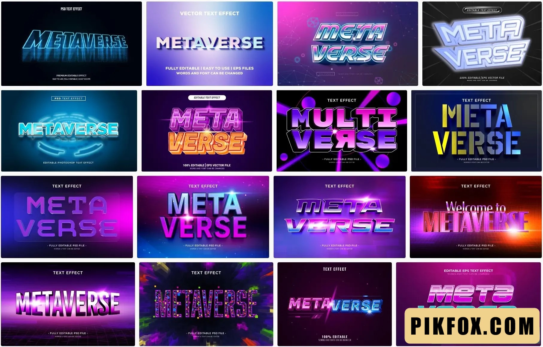 17+ Text effect Metaverse