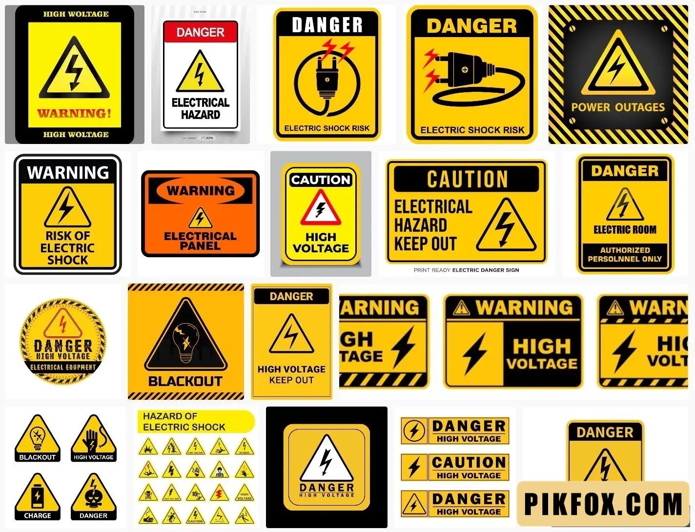 20+ Biển cảnh báo nguy hiểm điện giật