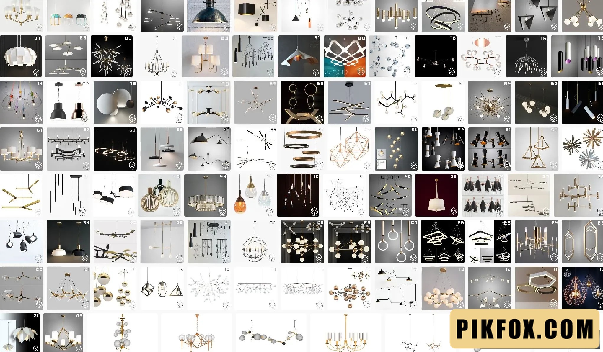 200+ Đèn thả trần sketchup
